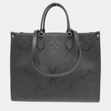 Pre Owned Louis Vuitton Black Monogram Empreinte OnTheGo GM Handbag