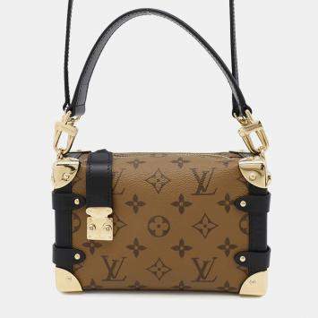Louis Vuitton Black Monogram Reverse Canvas Side Trunk PM Shoulder Bag