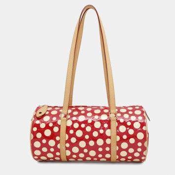 Louis Vuitton Rouge Monogram Vernis Leather Dot Infinity Papillon Shoulder Bag