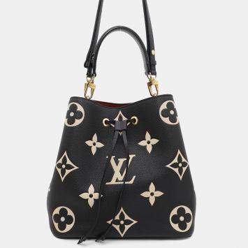 Pre Owned  Louis Vuitton Noir/Beige Bicolor Monogram Empreinte Leather Neonoe MM Shoulde Bag