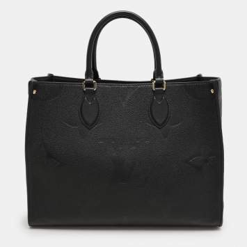 Pre Owned Louis Vuitton Black Monogram Empriente Leather Giant Onthego MM Bag