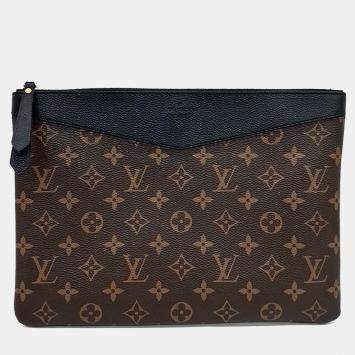 Pre Owned Louis Vuitton Brown PVC Daily Clutch
