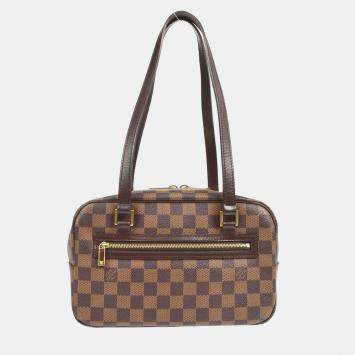 Pre Owned Louis Vuitton Brown Damier Cite MM Handbag