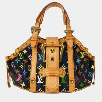Pre Owned Louis Vuitton Black Monogram Multicolor Theda PM Handbag
