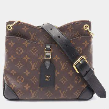 Pre Owned Louis Vuitton Brown Monogram Canvas Odeon NM PM Shoulder Bag 