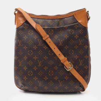 Pre Owned Louis Vuitton Brown Monogram Canvas MM Odeon Shoulder Bag