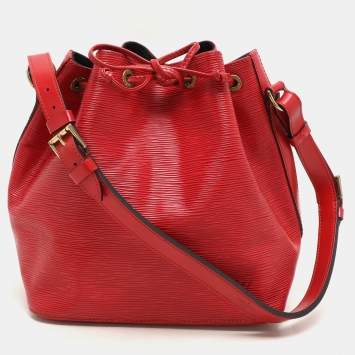 Louis Vuitton Red Epi Leather Petit Noe Bag