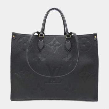 Pre Owned Louis Vuitton Black Monogram Empreinte Leather OnTheGo GM Tote Bag