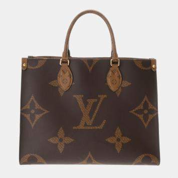 Pre Owned Louis Vuitton Brown Monogram Canvas Reverse OnTheGo MM Handbag