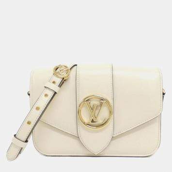 Pre Owned Louis Vuitton Cream Leather Pont Neuf Shoulder Bag