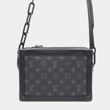 Pre Owned Louis Vuitton Black Monogram Eclipse Soft Trunk Shoulder Bag 