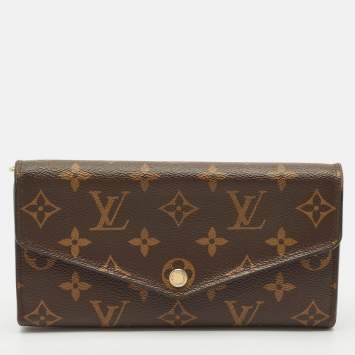 Pre Owned Louis Vuitton Monogram Canvas Sarah Wallet