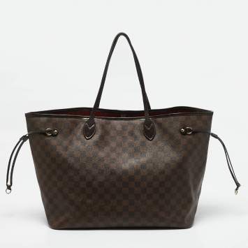 Pre Owned Louis Vuitton Damier Ebene Canvas Neverfull GM Bag
