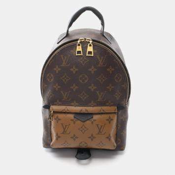 Louis Vuitton Brown Beige Monogram Reverse Palm Springs PM Backpack