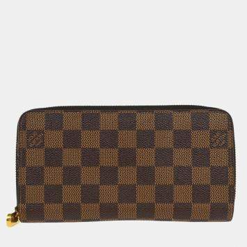 Louis Vuitton Damier Ebene Canvas Portefeuille Zippy Wallet