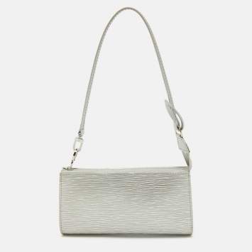 Louis Vuitton Silver Epi Leather Pochette Accessoires Bag
