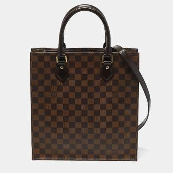 Pre Owned Louis Vuitton Damier Ebene Canvas Sac Plat PM Bag