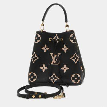 Pre Owned Louis Vuitton Black Monogram Empreinte Neonoe MM Shoulder Bag 