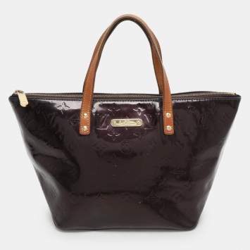 Pre Owned Louis Vuitton Amarante Monogram Vernis Bellevue PM Bag