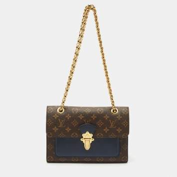 Pre Owned Louis Vuitton Blue Marine Monogram Canvas Victoire Bag