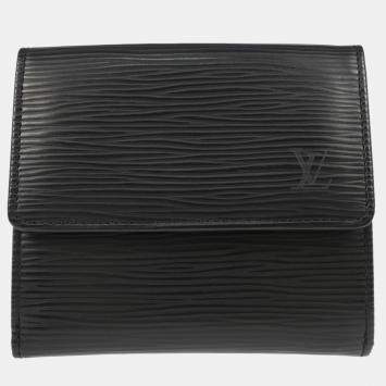 Pre Owned Louis Vuitton Black Epi Leather Wallet