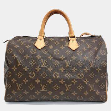Louis Vuitton Brown PVC Speedy 35 bag