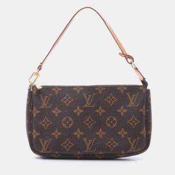 Pre Owned Louis Vuitton Brown Monogram Canvas Pochette Accessoires Handbag