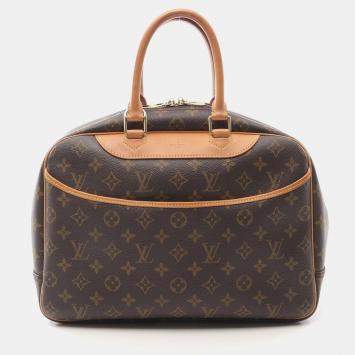 Pre Owned Louis Vuitton Brown Monogram Canvas Deauville Bowling Vanity Handbag