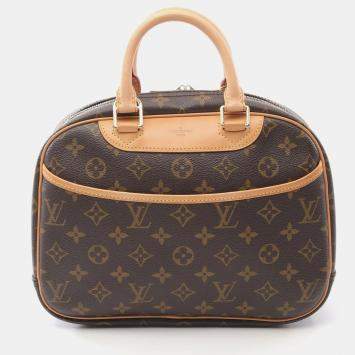 Pre Owned Louis Vuitton Trouville Brown Monogram Canvas Handbag
