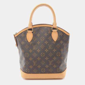 Louis Vuitton Lockit Hand Bag Monogram Leather Brown
