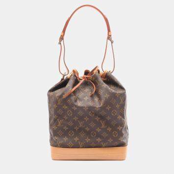 Louis Vuitton Noe Shoulder Bag Monogram Canvas Leather Brown
