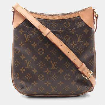 Louis Vuitton Odeon Pm Shoulder Crossbody Bag Monogram Leather Brown