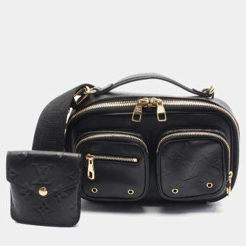 Louis Vuitton Utility Crossbody Shoulder Bag Leather Noir