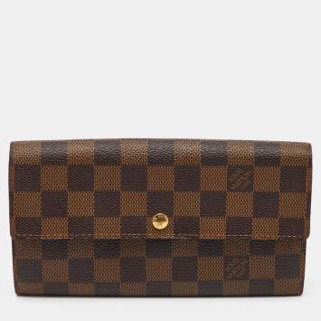 Louis Vuitton Damier Ebene Canvas Sarah Long Wallet