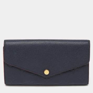 Louis Vuitton Bleu Infini Monogram Empreinte Leather Portefeuille Sarah Wallet