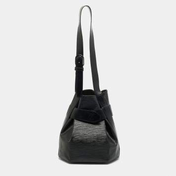 Pre Owned Louis Vuitton Black Epi Leather Sac D'Epaule PM Bag