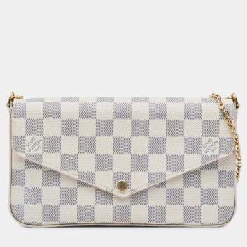 Louis Vuitton White Damier Azur Pochette Felicie
