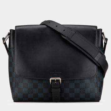 Louis Vuitton Black Damier Cobalt Newport Messenger PM
