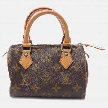 Louis Vuitton Brown PVC Mini Speedy Monogram Handbag M41534  