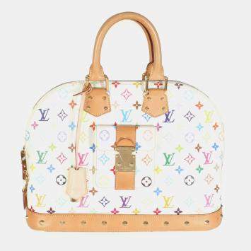 Louis Vuitton x Murakami White Multicolor Monogram Canvas Alma GM bag