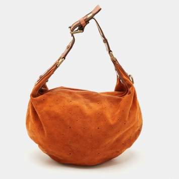 Louis Vuitton Orange Monogram Suede Onatah GM Bag