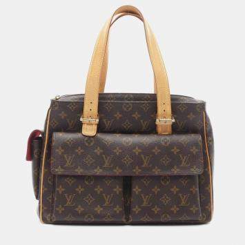 Pre Owned Louis Vuitton Multipli Cite Brown Monogram Canvas Tote Bag