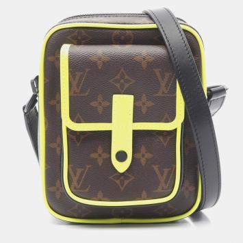 Pre Owned Louis Vuitton Christopher Wearable Wallet Brown/Green Monogram Canvas Shoulder Bag