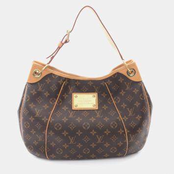 Pre Owned Louis Vuitton Galleria PM Brown Monogram Canvas Shoulder Bag