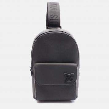 Louis Vuitton Pilot Black  Leather Waist Bag 