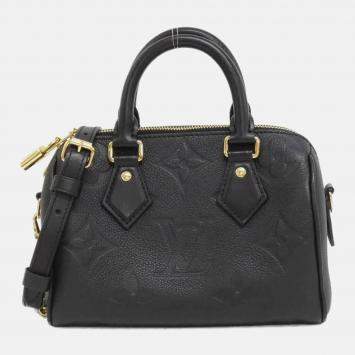 Louis Vuitton Speedy Bandouliere 20 Black Monogram Empreinte Boston Bag