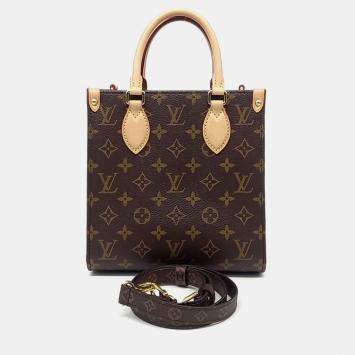 Louis Vuitton Brown Coated Canvas Monogram Sac Pla BB