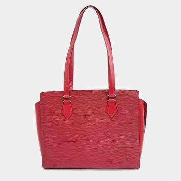 Louis Vuitton Red Epi Leather Duplex Shoulder Bag