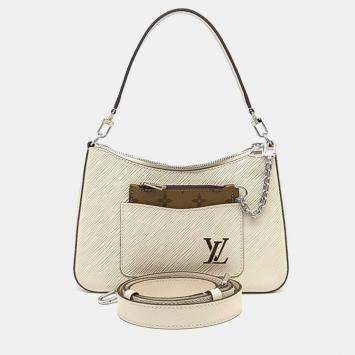 Louis Vuitton Beige Leather Epi Marel Bag