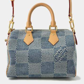 Louis Vuitton Speedy Bandouliere Blue Damier Denim Size 25